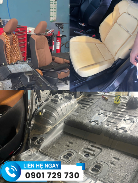 Vệ sinh nội thất chi tiết xe ô tô